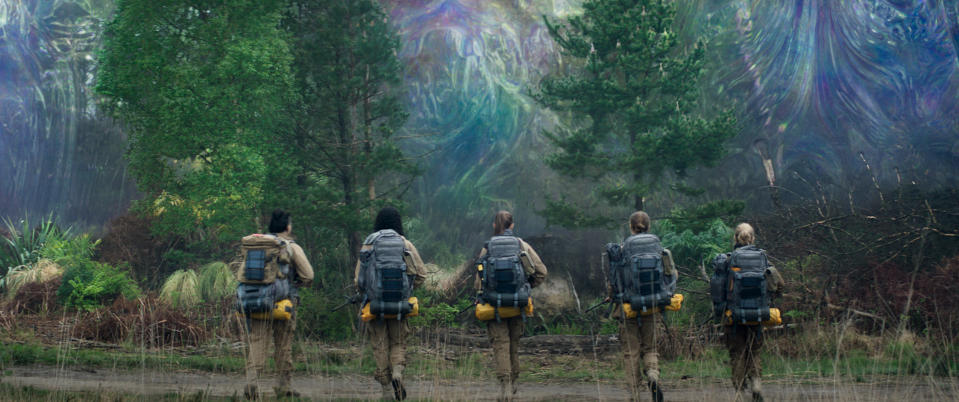 Gina Rodriguez, Tessa Thompson, Tuva Novotny, Natalie Portman and Jennifer Jason Leigh in Annihilation from Paramount Pictures and Skydance.