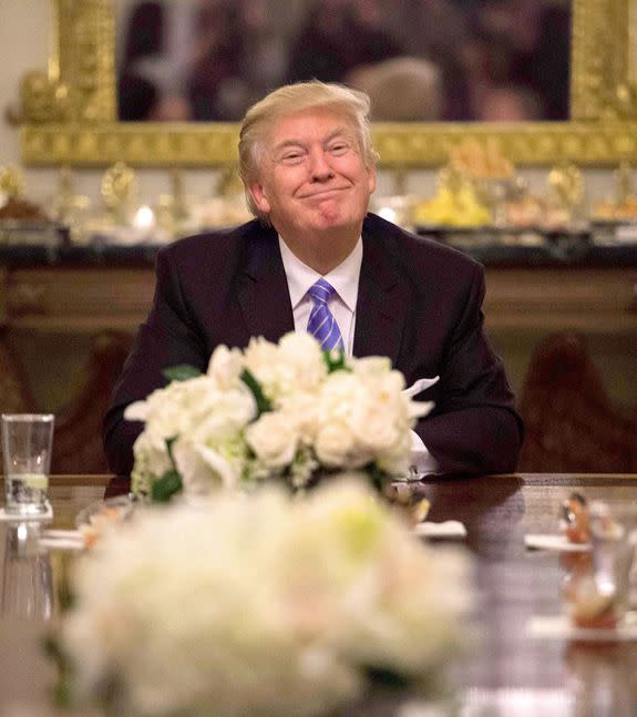 Donald Trump during a reception with Congressional leaders on January 23, 2017 at the White House in Washington, DC.