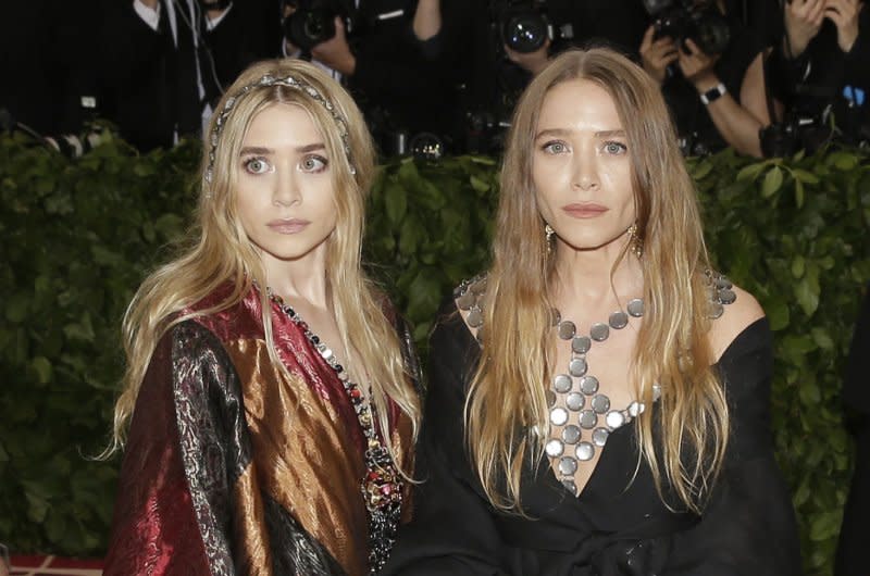 Ashley Olsen (L) and Mary-Kate Olsen attend the Costume Institute Benefit at the Metropolitan Museum of Art in 2018. File Photo by John Angelillo/UPI