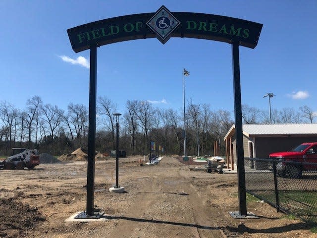 Sign at the Field of Dreams, a park for people with disabilities in Toms River, April 8, 2022.