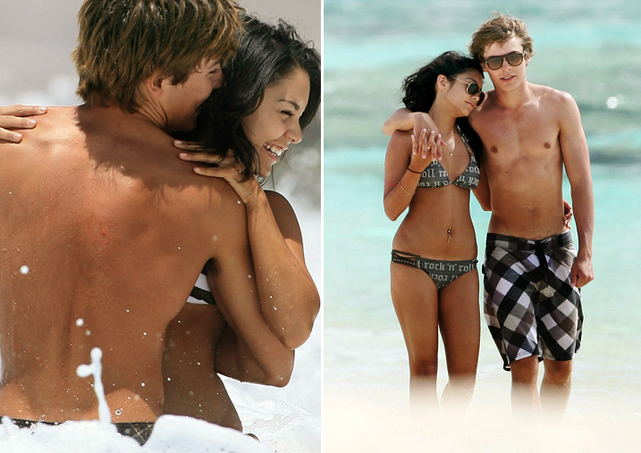 <p>This is Zac and then-girlfriend Vanessa Hudgens at the beach. <em>Ugh</em>, the way things were.</p>