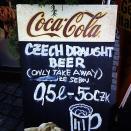 Beer sign in Prague. (#NickInEurope)