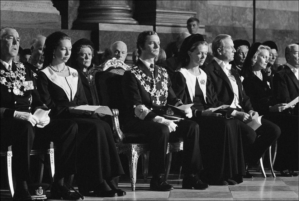 coronation of king carl gustav in stockholm, sweden on september 19, 1973