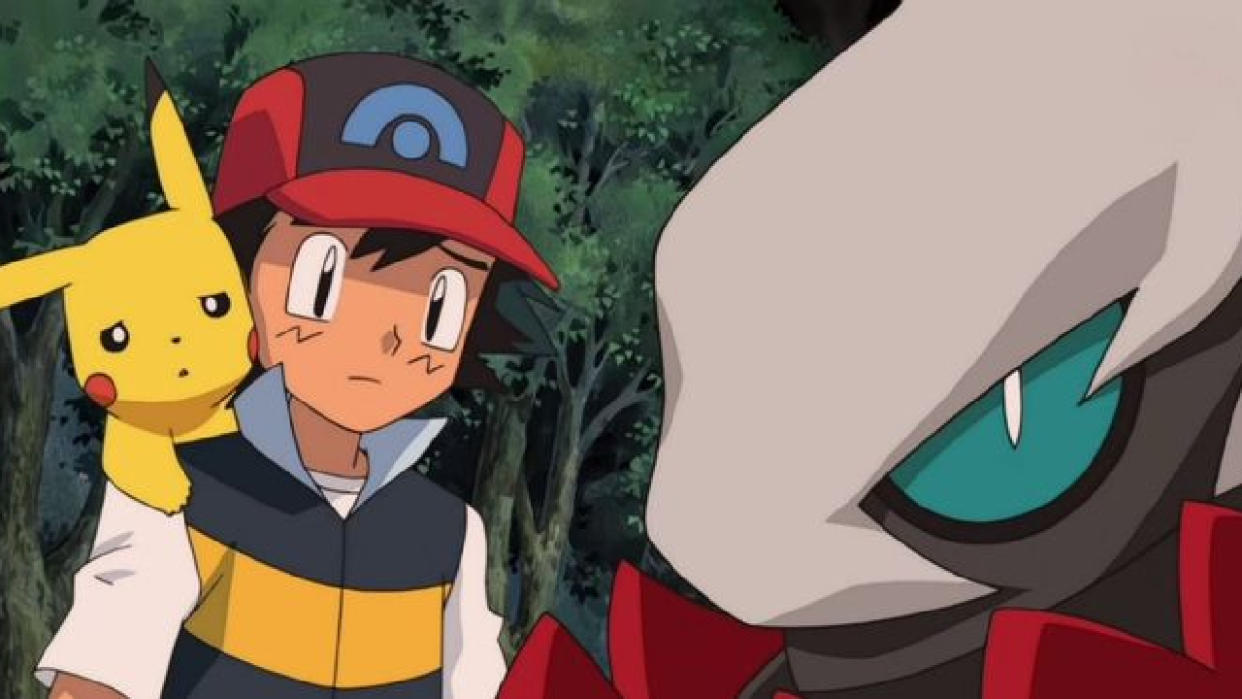  Ash, Pikachu and Darkrai in Pokemon: The Rise of Darkrai. 