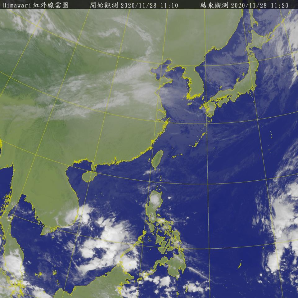 受東北風及冷空氣南下影響，北台將濕冷一周。   圖：中央氣象局/提供