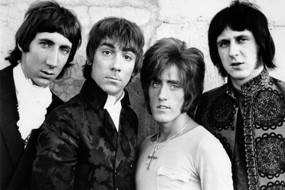 CIRCA 1966: Pete Townshend, Keith Moon, Roger Daltrey and John Entwistle of the rock and roll band "The Who" pose for a portrait in circa 1966. (Photo by Michael Ochs Archives/Getty Images)