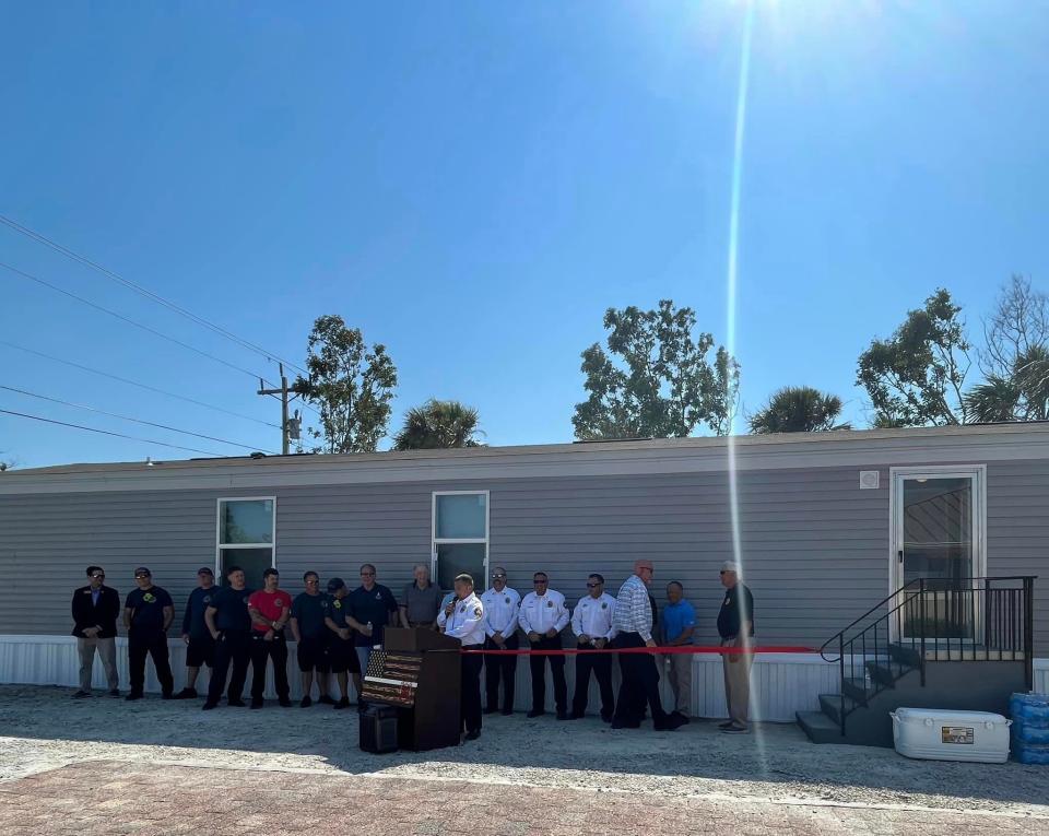 After Hurricane Ian decimated Sanibel's Fire Station 172, a temporary facility was opened early March 2023.