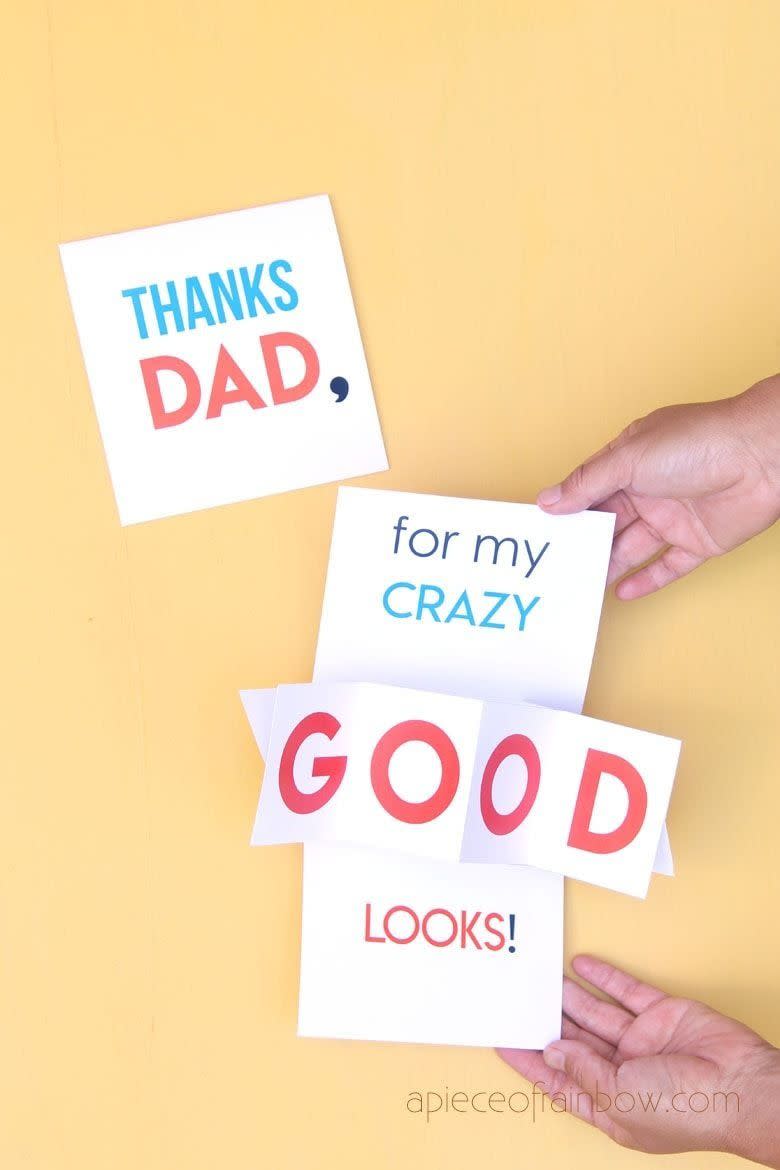 7) DIY Father's Day Pop-Up Card