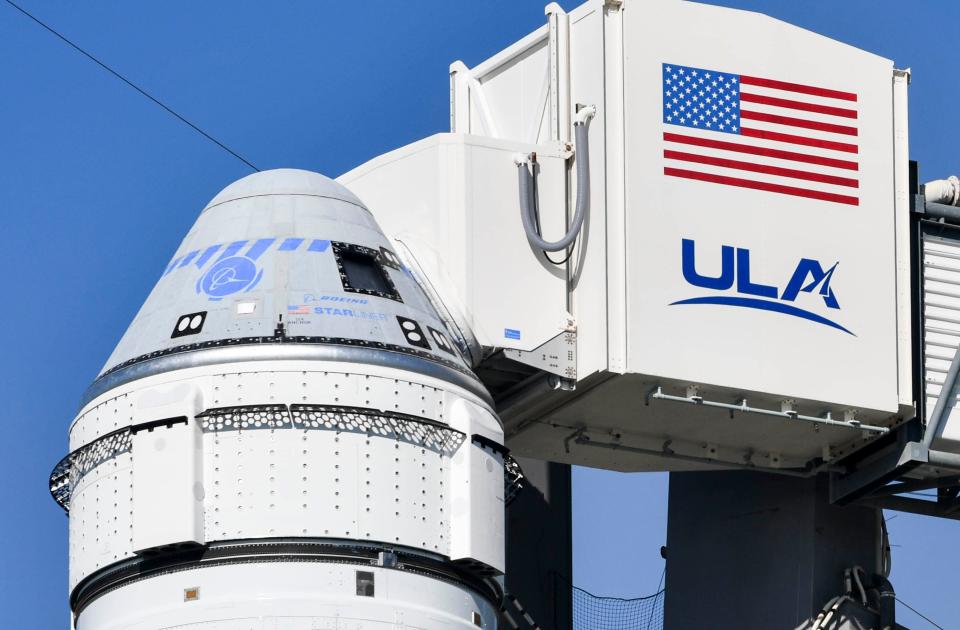 Boeing's Starliner capsule sits atop a United Launch Alliance Atlas V rocket at Cape Canaveral Space Force Station on Friday, July 30, 2021.