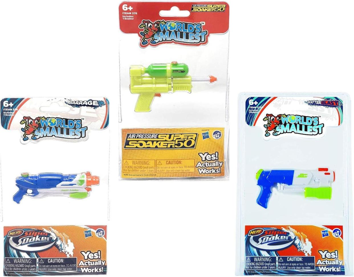 World's Smallest Super Soaker, Set of 3