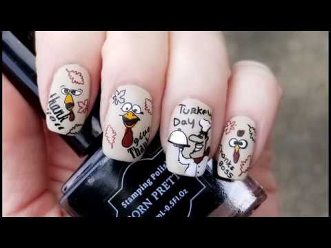 26) Funny Thanksgiving Nails