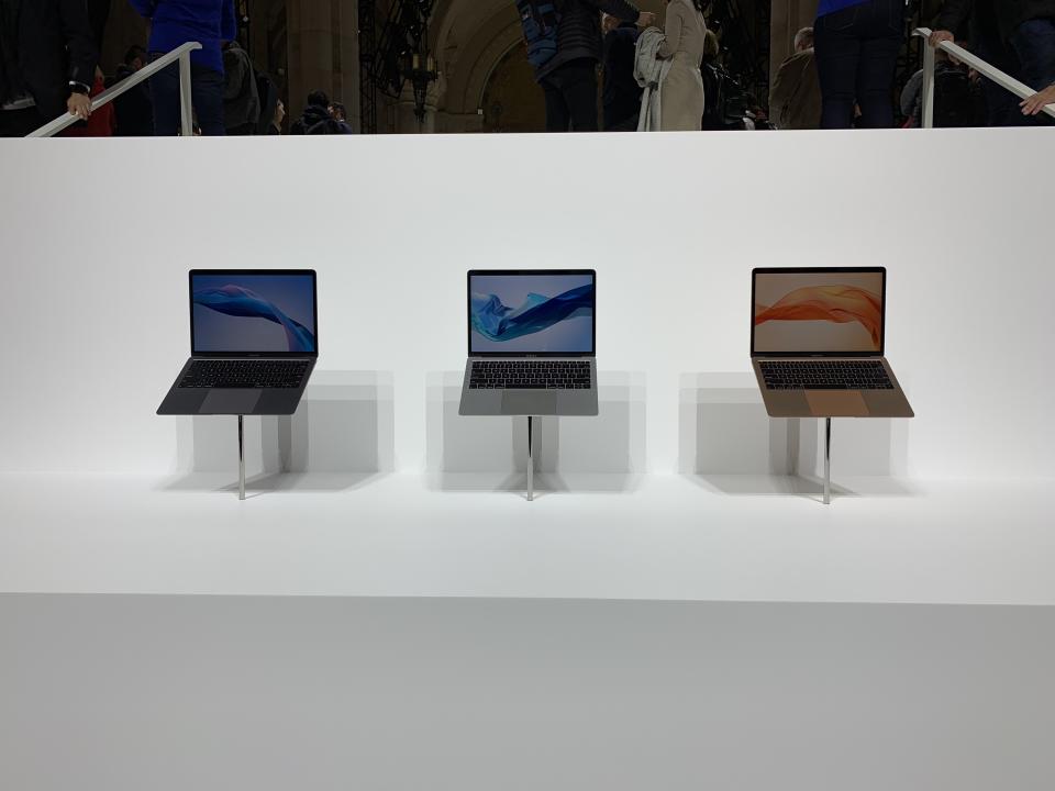 The new MacBook Air is available in three colors.