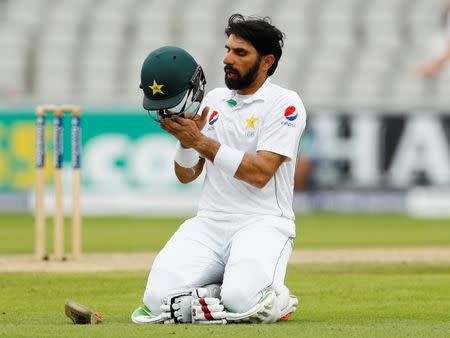 Britain Cricket - England v Pakistan - Second Test - Emirates Old Trafford - 24/7/16 Pakistan's Misbah-ul-Haq Action Images via Reuters / Jason Cairnduff Livepic