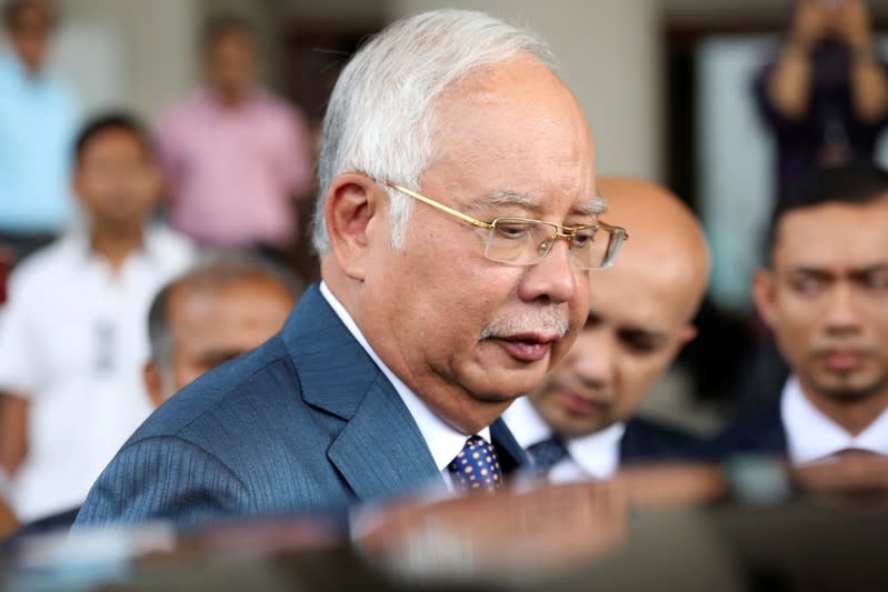 Former Malaysian Prime Minister Najib Razak leaves Kuala Lumpur High Court