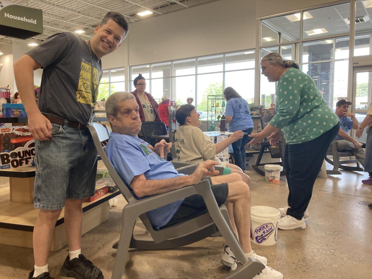 John Reck, who works in Jessica & Friends' home and community program, poses with his buddy, Jerry Newcomer, a 58-year-old man who lives in one of the organization's group homes. Jessica & Friends was among the 315 nonprofits that benefit from Give Local York.