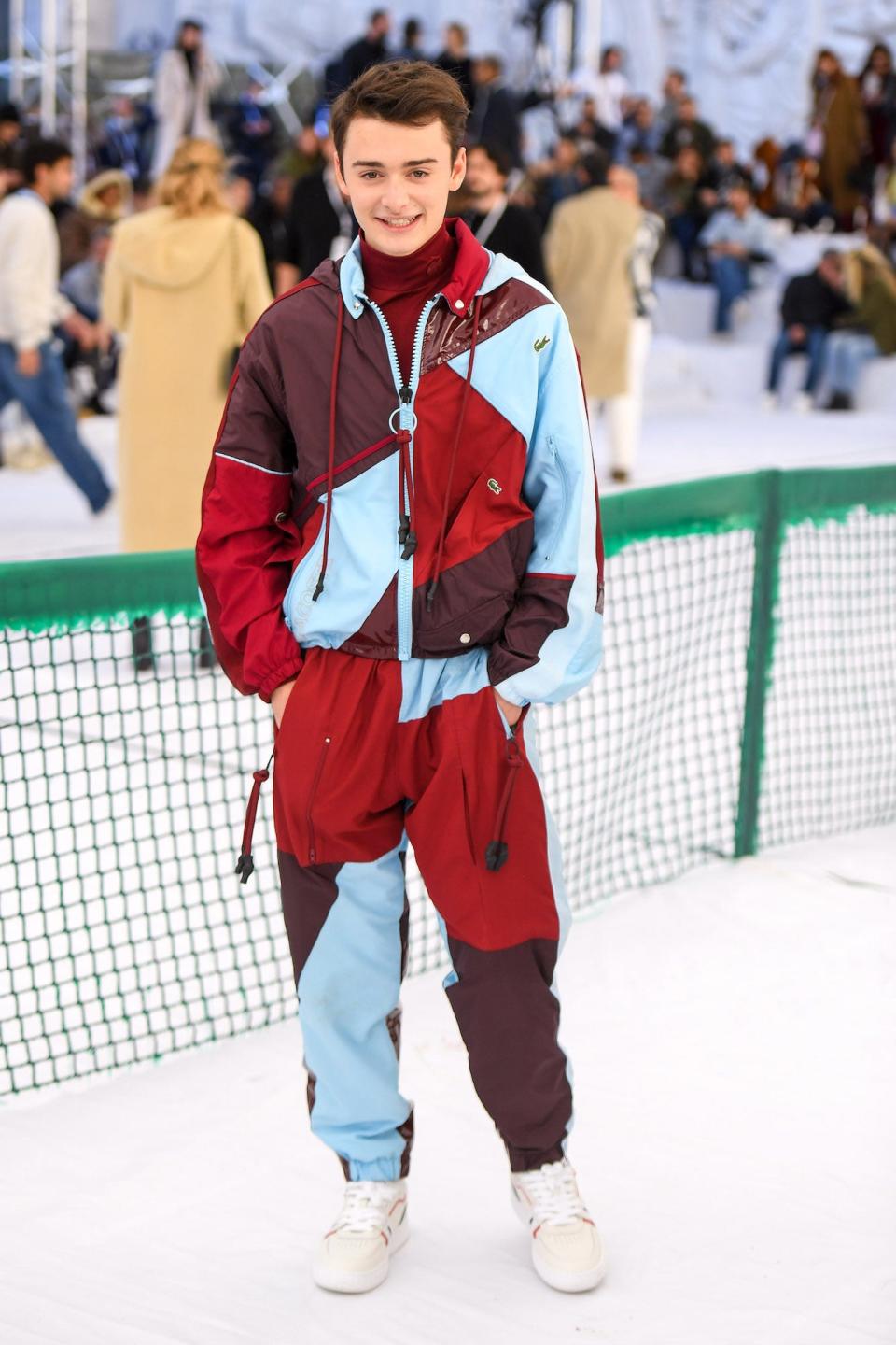 Noah Schnapp at a Lacoste show in Paris, France, on October 5, 2021.