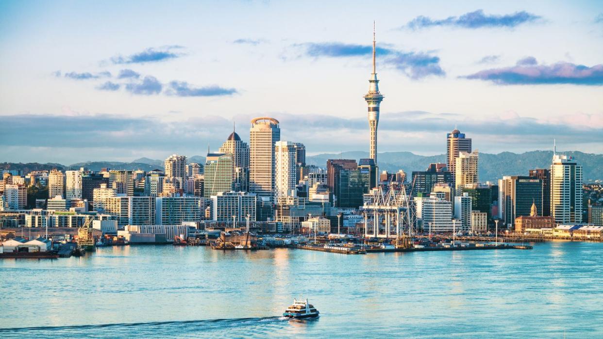 auckland's skyline at dawn