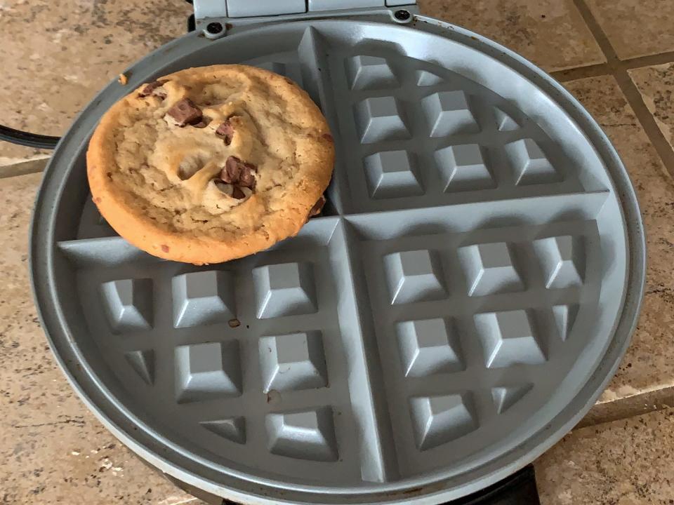 waffle maker cookie hack