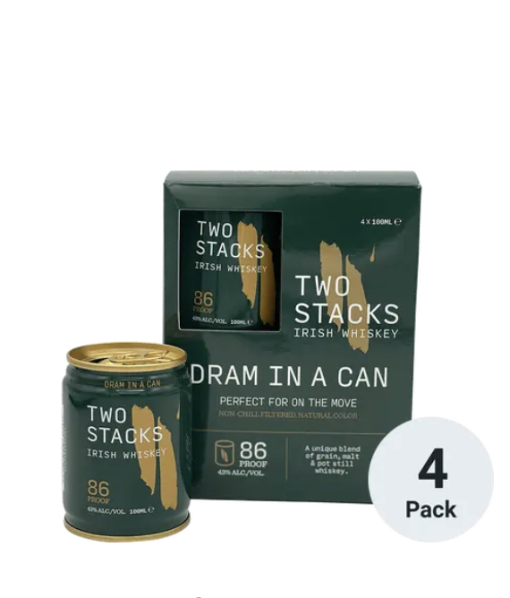 27) Two Stacks Dram In a Can Irish Whiskey
