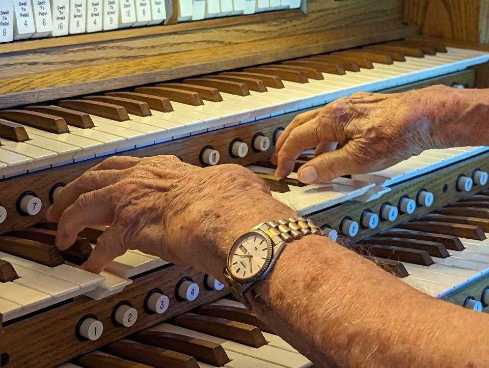 W. Robert Morrison, 97, is a well-known local church musician and teacher who has played piano and organ for 90 years. On Sept. 24, he will perform a concert on an organ he donated to Holy Trinity Lutheran Church in Massillon.