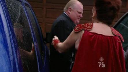 Oct. 25, 2011: Ford makes numerous calls to 911 after being accosted by a crew from CBC's "This Hour has 22 Minutes.'' Ford says he felt threatened by the presence of the crew and alleges they scared his daughter.