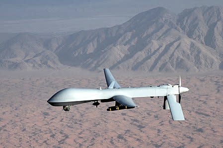 美國至今還拒絕向盟友國家或烏克蘭，出口高端無人機端 MQ-1C「灰鷹」，就怕技術外流。   圖：翻攝自維基百科