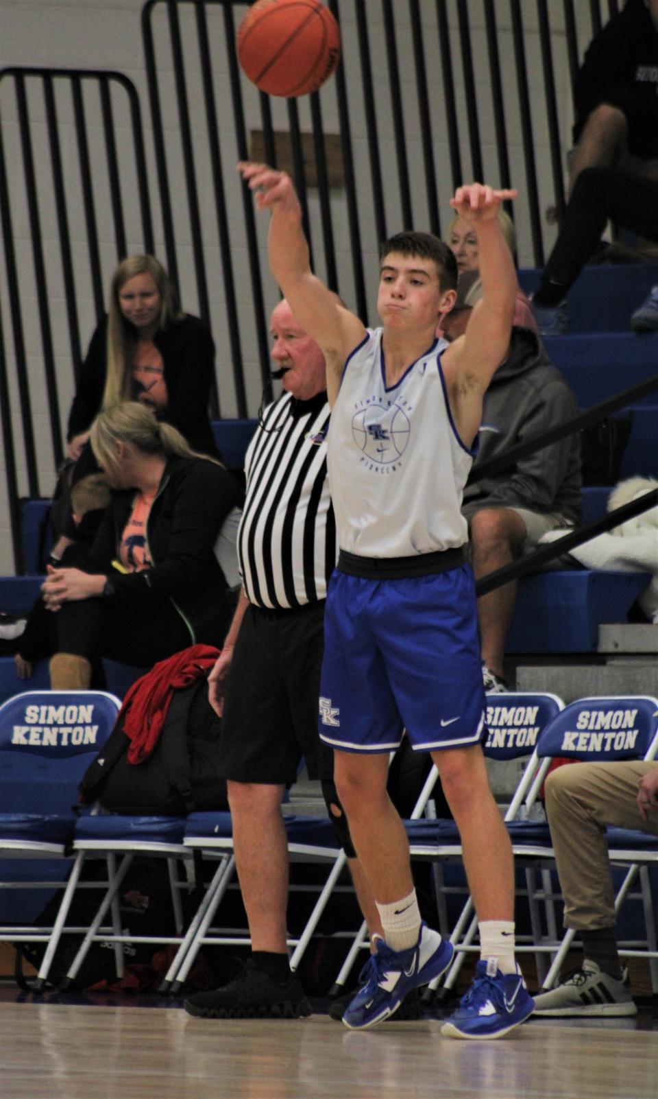 Simon Kenton guard Travis Krohman helped the Pioneers secure the top spot in the boys 32nd District tournament.