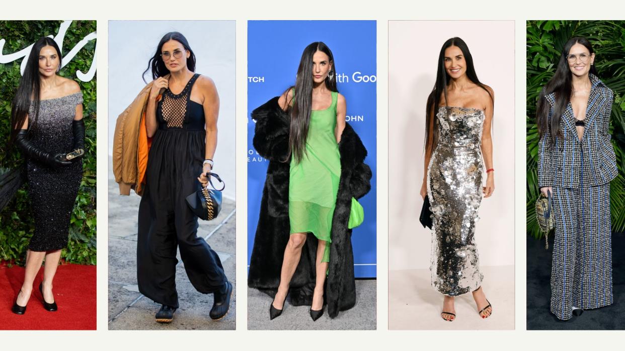  Comp image of Demi Moore's best looks. 