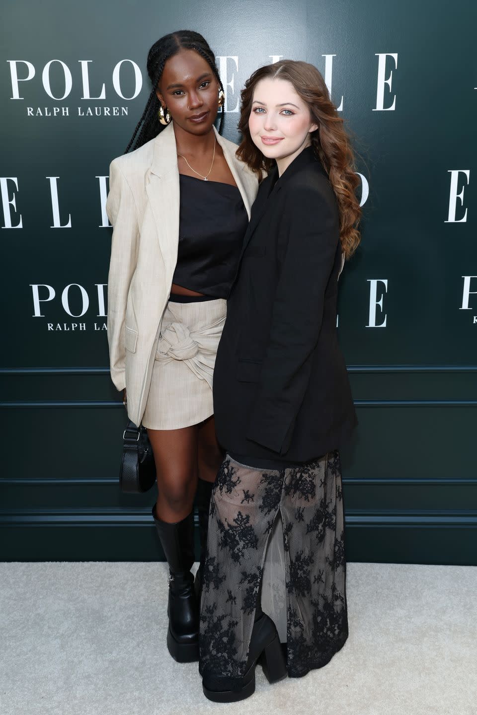 santa monica, california may 11 l r nia sondaya and samantha hanratty attend elle hollywood rising presented by polo ralph lauren at the georgian hotel on may 11, 2023 in santa monica, california photo by phillip faraonegetty images for elle