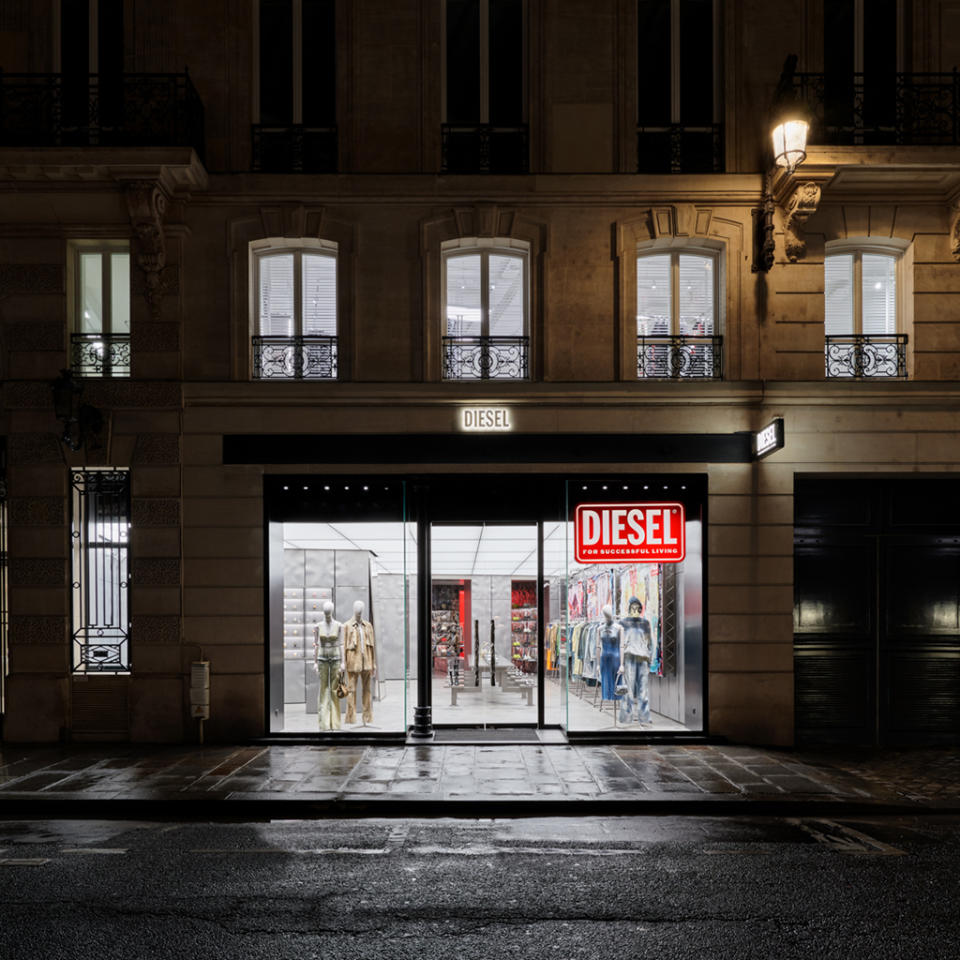 The exterior of Diesel’s new Paris store. - Credit: Maxime Bessieres