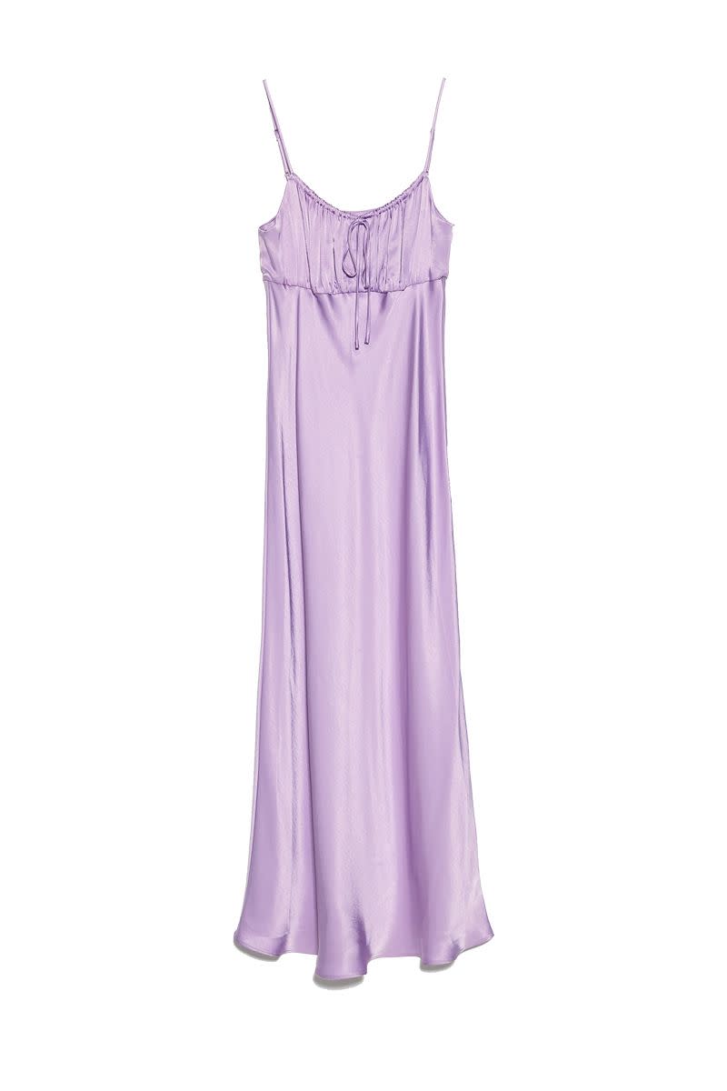 Zara Lilac Satin Slip Dress