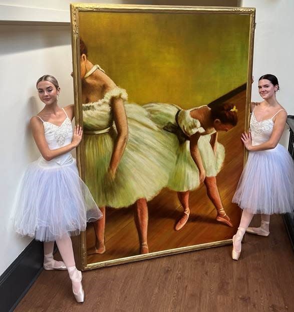 Brenton Goodman, grandson of the late Fredric G. Levin, recently donated a seven-foot-tall painting to Ballet Pensacola.