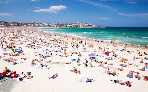 Bondi Beach on New Year's Day - Credit: Getty