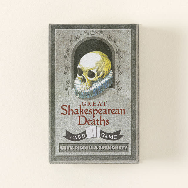 <p><a href="https://go.redirectingat.com?id=74968X1596630&url=https%3A%2F%2Fwww.uncommongoods.com%2Fproduct%2Fgreat-shakespearean-deaths-card-game&sref=https%3A%2F%2Fwww.thepioneerwoman.com%2Fholidays-celebrations%2Fgifts%2Fg38711535%2Fteacher-valentine-gifts%2F" rel="nofollow noopener" target="_blank" data-ylk="slk:Shop Now;elm:context_link;itc:0;sec:content-canvas" class="link rapid-noclick-resp">Shop Now</a></p><p>Great Shakespearean Deaths Card Game</p><p>uncommongoods.com</p><p>$15.00</p><span class="copyright">Amazon</span>