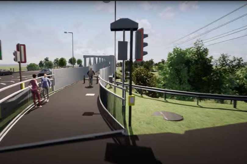 Work to construct a new pedestrian and cyclist footbridge across the A19 will get under
way this month.