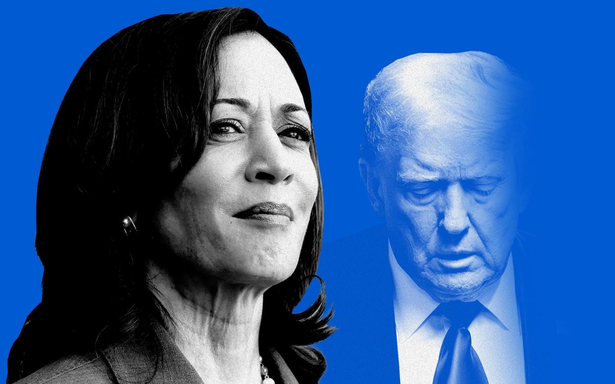 Kamala Harris and Donald Trump graphic