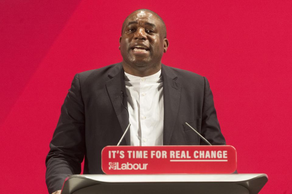 LONDON, UNITED KINGDOM - NOVEMBER 26: British Labour party politician David Lammy MP speaks at the launch of the 'Race and Faith' general election manifesto in London, United Kingdom on November 26, 2019.  (Photo by Ray Tang/Anadolu Agency via Getty Images)