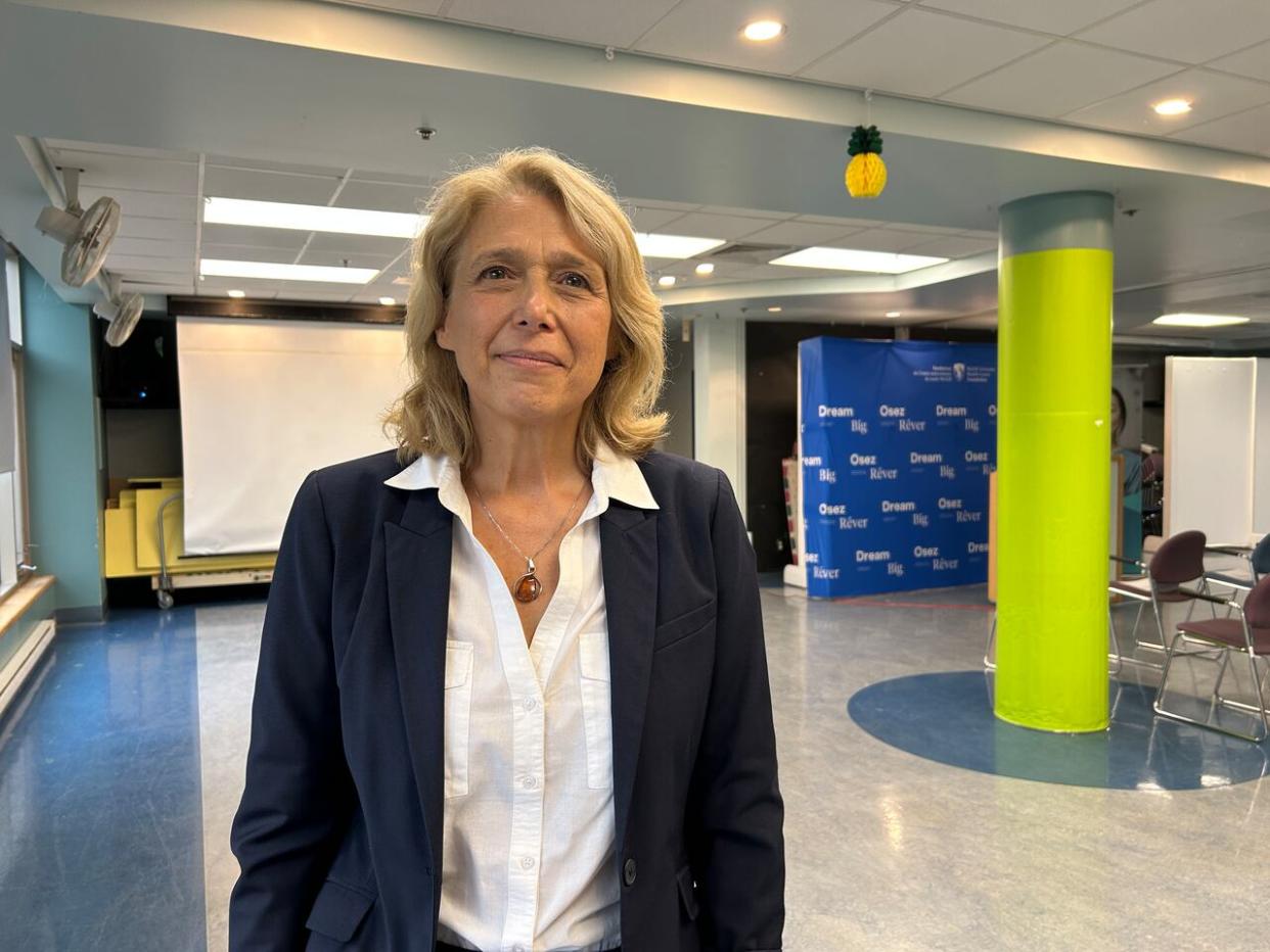 Lachine mayor Maja Vodanovic is the fundraising co-chair. She says the community has been fighting to keep the hospital open. (Sara Eldabaa/CBC - image credit)