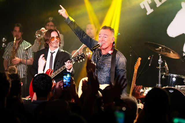 <p>Michael Ryan Kravetsky</p> Bruce Springsteen makes a surprise appearance at the famed Stone Pony concert venue in Asbury Park, New Jersey the night before his headlining set at the Sea.Hear.Now music festival on Sept. 15, 2024.