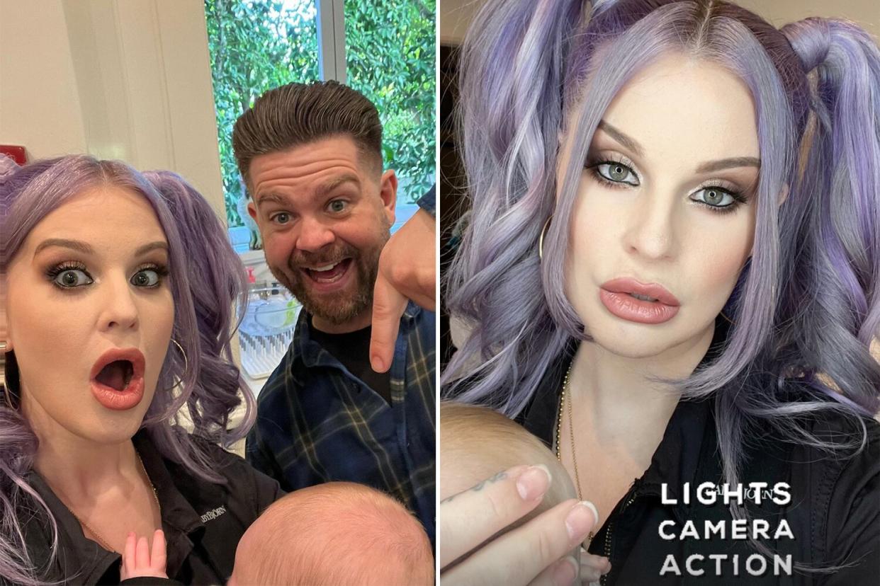 Kelly Osbourne Shares Peeks at Baby Boy After Getting into Full Glam On Set with Jack Osbourne