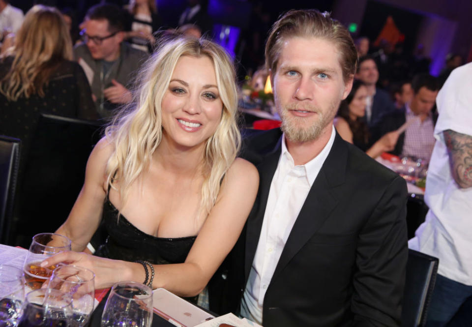 Kaley Cuoco and Karl Cook attend Seth Rogen’s Hilarity for Charity event on March 24, 2018, in L.A. (Photo: Rachel Murray/Getty Images for Netflix)