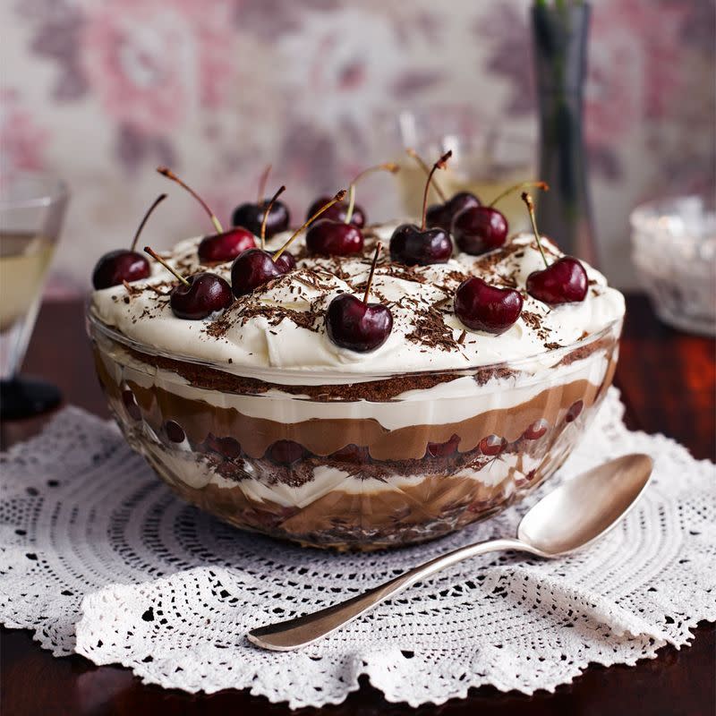 <p>Retro desserts are making a comeback, and top of our list is the humble trifle! Forget the classic pud of old, because there are so many different twists on traditional trifle – from our indulgent <a href="https://www.goodhousekeeping.com/uk/food/recipes/a561066/black-forest-trifle-561066/" rel="nofollow noopener" target="_blank" data-ylk="slk:Black Forest;elm:context_link;itc:0;sec:content-canvas" class="link ">Black Forest</a> to <a href="https://www.goodhousekeeping.com/uk/food/recipes/a26700901/espresso-martini-trifle/" rel="nofollow noopener" target="_blank" data-ylk="slk:espresso martini trifle;elm:context_link;itc:0;sec:content-canvas" class="link ">espresso martini trifle</a> (yes, you read that right). For those who aren't fans of <a href="https://www.goodhousekeeping.com/uk/christmas/christmas-recipes/g549934/gh-christmas-pudding-recipes/" rel="nofollow noopener" target="_blank" data-ylk="slk:Christmas pudding;elm:context_link;itc:0;sec:content-canvas" class="link ">Christmas pudding</a>, trifle is a certified <a href="https://www.goodhousekeeping.com/uk/christmas/christmas-recipes/" rel="nofollow noopener" target="_blank" data-ylk="slk:Christmas;elm:context_link;itc:0;sec:content-canvas" class="link ">Christmas</a> crowd-pleaser, so, why not try our <a href="https://www.goodhousekeeping.com/uk/christmas/christmas-recipes/a34795272/clementine-prosecco-trifle/" rel="nofollow noopener" target="_blank" data-ylk="slk:clementine and prosecco trifle;elm:context_link;itc:0;sec:content-canvas" class="link ">clementine and prosecco trifle</a> or <a href="https://www.goodhousekeeping.com/uk/food/recipes/a23863364/sloe-gin-trifle/" rel="nofollow noopener" target="_blank" data-ylk="slk:sloe gin trifle;elm:context_link;itc:0;sec:content-canvas" class="link ">sloe gin trifle</a> this year? <br></p><p>Not only is a trifle quick and easy to prepare, but it can be kept in the fridge a few hours prior to serving, making it a great <a href="https://www.goodhousekeeping.com/uk/food/recipes/g551624/dinner-party-ideas/" rel="nofollow noopener" target="_blank" data-ylk="slk:dinner party dessert;elm:context_link;itc:0;sec:content-canvas" class="link ">dinner party dessert</a>. After all, who wants to spend all evening in the kitchen? </p><p>Read on for Good Housekeeping's favourite trifle recipes for 2022... </p>