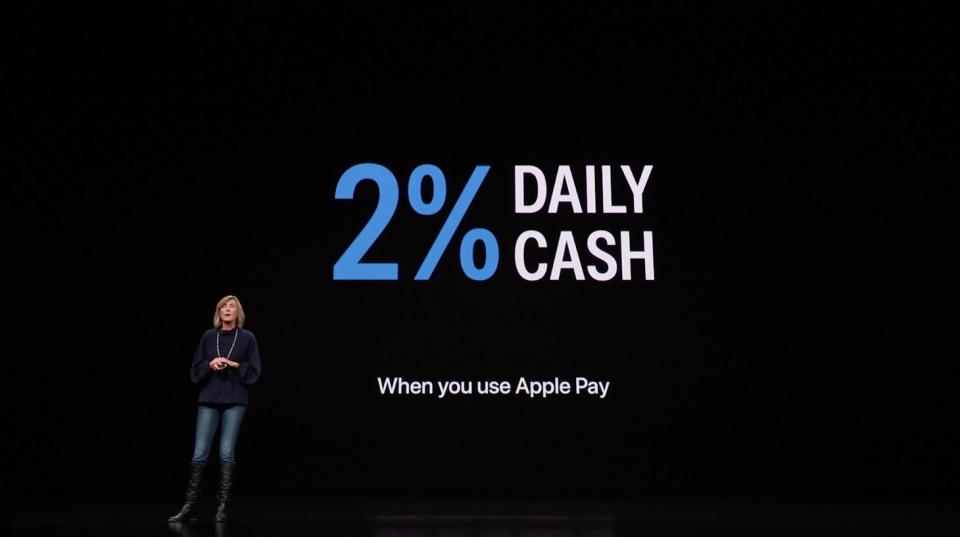 2% cash back — only if you use Apple Pay.