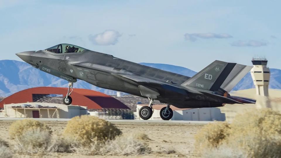 An F-35A from the test fleet at Edwards Air Force Base, California. <em>U.S. Air Force</em>