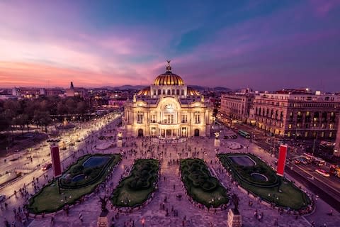 Downtown, Mexico City at twilight - Credit: istock