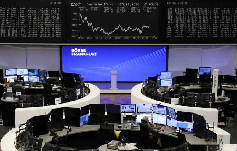 FILE PHOTO: The German share price index DAX graph at the stock exchange in Frankfurt