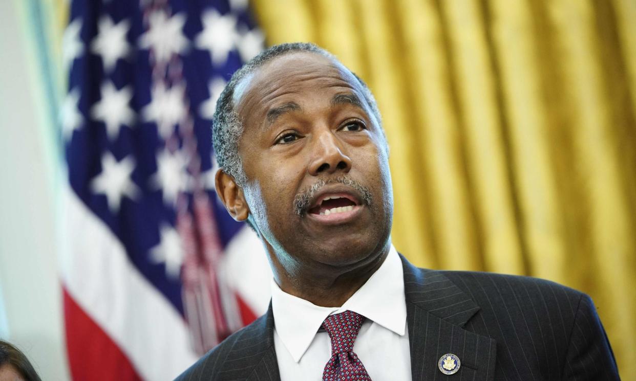 <span>Ben Carson speaks in the Oval Office of the White House in 2019.</span><span>Photograph: Mandel Ngan/AFP/Getty Images</span>