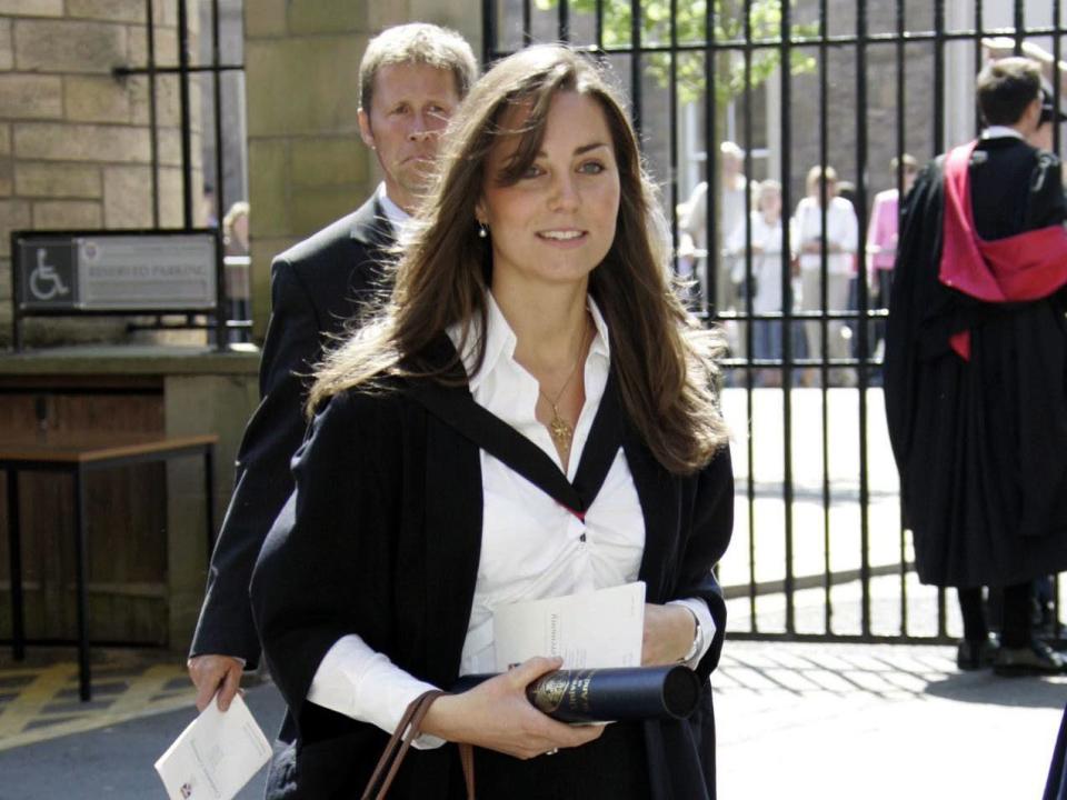 Kate Middleton at her college graduation in 2005.