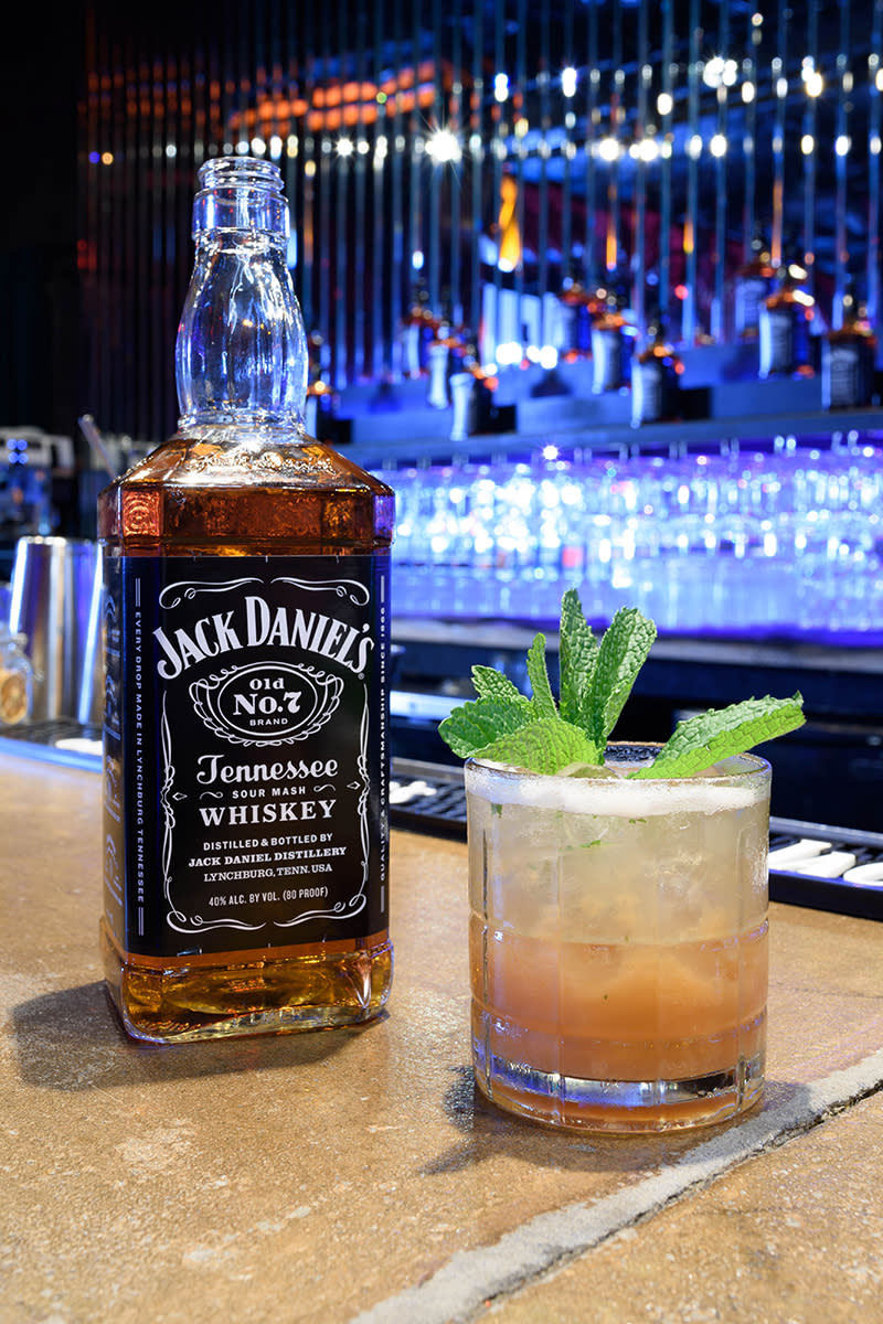 A Jack Daniel’s custom cocktail, ‘South Seas Smash.’ One of multiple special drinks served at the event.