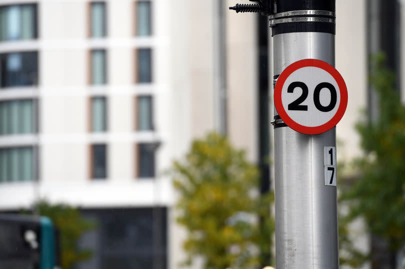 A 20mph sign in Cardiff